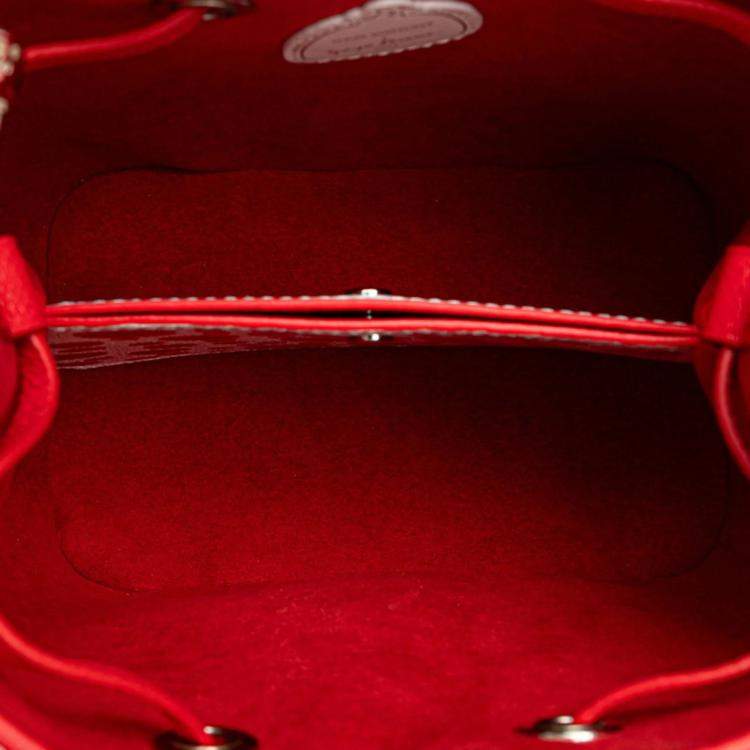 Pre Owned Louis Vuitton x Yayoi Kusama Red/White Leather BB NeoNoe Hobos