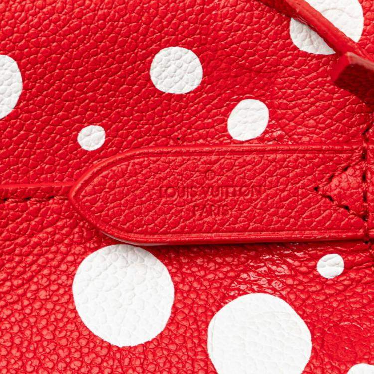 Pre Owned Louis Vuitton x Yayoi Kusama Red/White Leather BB NeoNoe Hobos