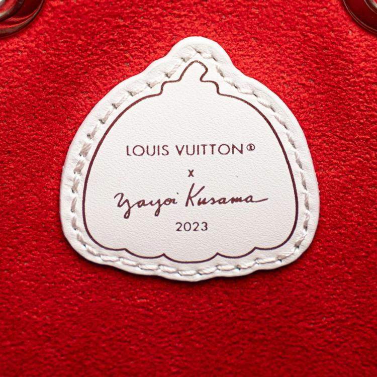 Pre Owned Louis Vuitton x Yayoi Kusama Red/White Leather BB NeoNoe Hobos