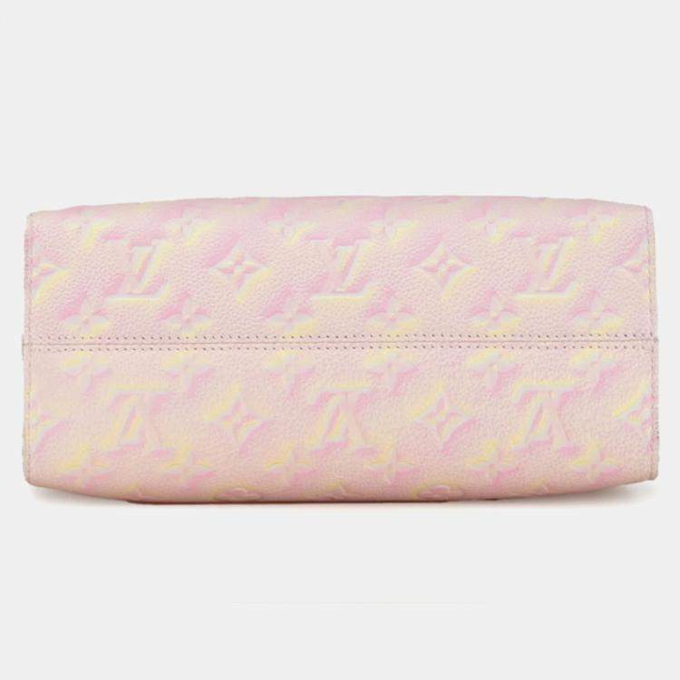 Pre Owned Louis Vuitton Pink Monogram Empreinte Summer Stardust OnTheGo PM Tote Bag