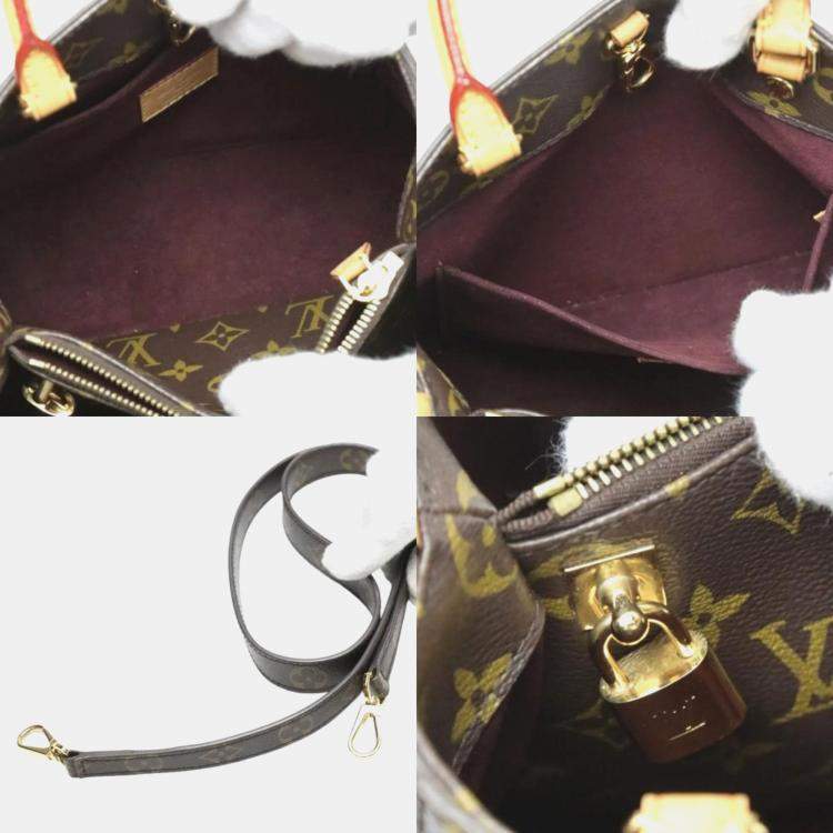 Pre Owned Louis Vuitton Brown Monogram Canvas BB Montaigne Satchel Bag