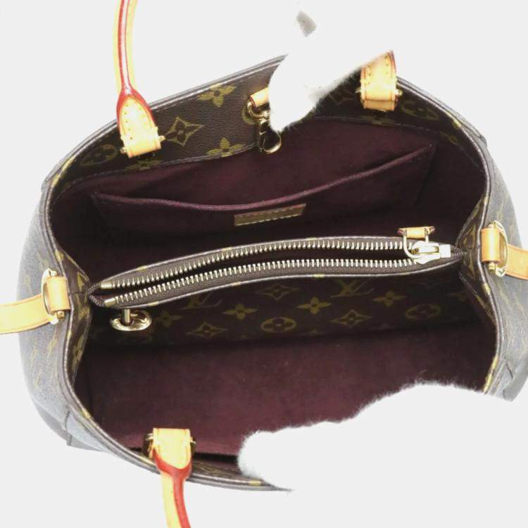 Pre Owned Louis Vuitton Brown Monogram Canvas BB Montaigne Satchel Bag