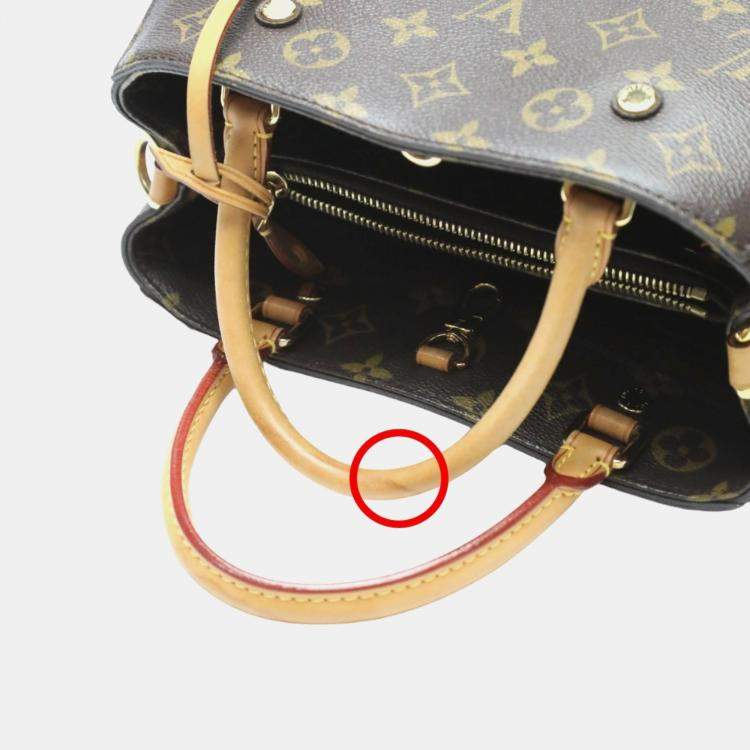 Pre Owned Louis Vuitton Brown Monogram Canvas BB Montaigne Satchel Bag