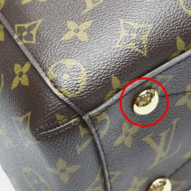 Pre Owned Louis Vuitton Brown Monogram Canvas BB Montaigne Satchel Bag