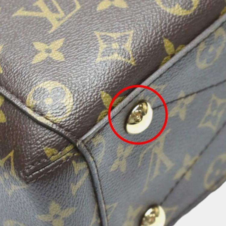 Pre Owned Louis Vuitton Brown Monogram Canvas BB Montaigne Satchel Bag