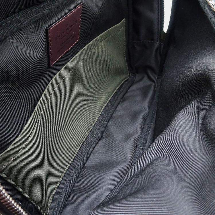 Pre Owned Louis Vuitton Black Canvas and Leather Monogram Eclipse Patchwork Messenger Bag