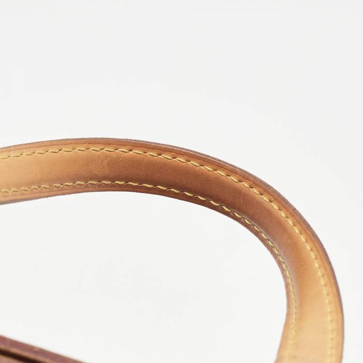 Pre Owned Louis Vuitton Beige Poudre Monogram Vernis Brea MM Bag
