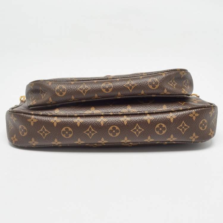 Pre Owned Louis Vuitton Khaki Monogram Canvas Multi Pochette Accessories Bag