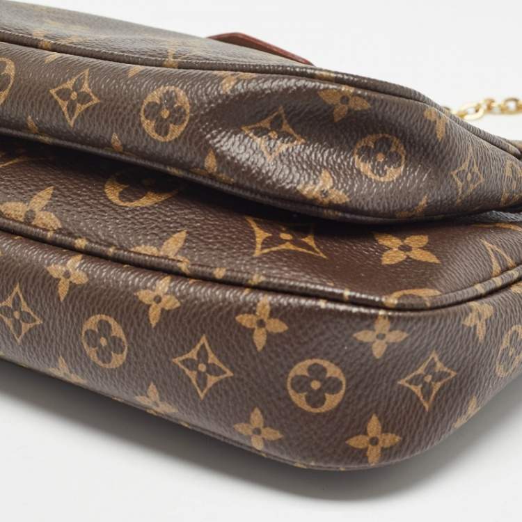 Pre Owned Louis Vuitton Khaki Monogram Canvas Multi Pochette Accessories Bag
