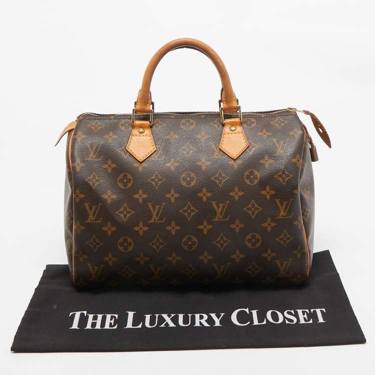 Pre Owned Louis Vuitton Monogram Canvas Speedy 30 Bag