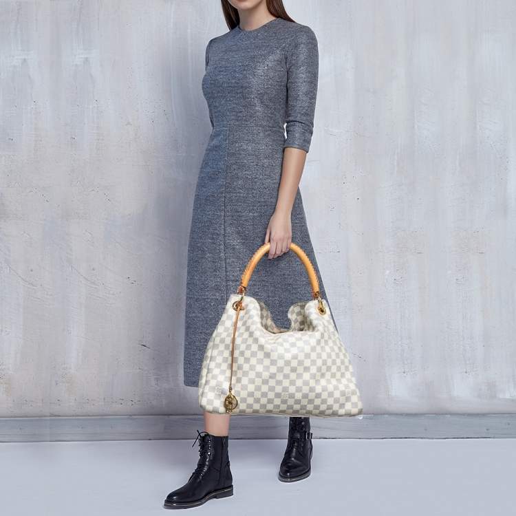Pre Owned Louis Vuitton Damier Azur Canvas Artsy MM Bag