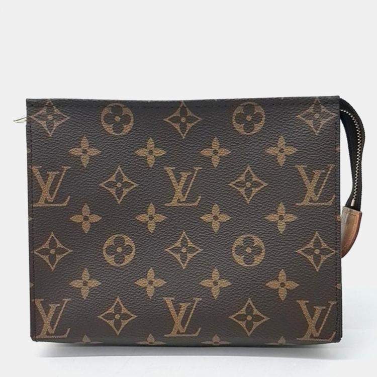 Louis shops Vuitton Toiletry Pouch Brown Clutch