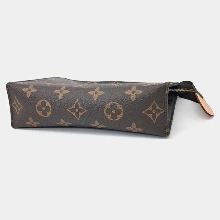 Pre Owned Louis Vuitton Brown Monogram Pochette Toilet 19 Pouch