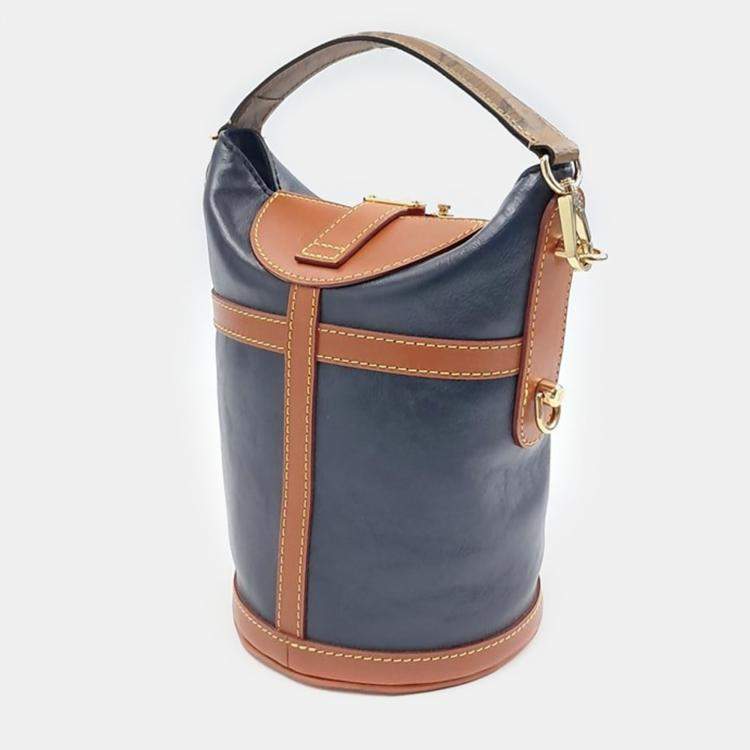 Pre Owned Louis Vuitton Blue/Brown Reverse Monogram Duffle Bag