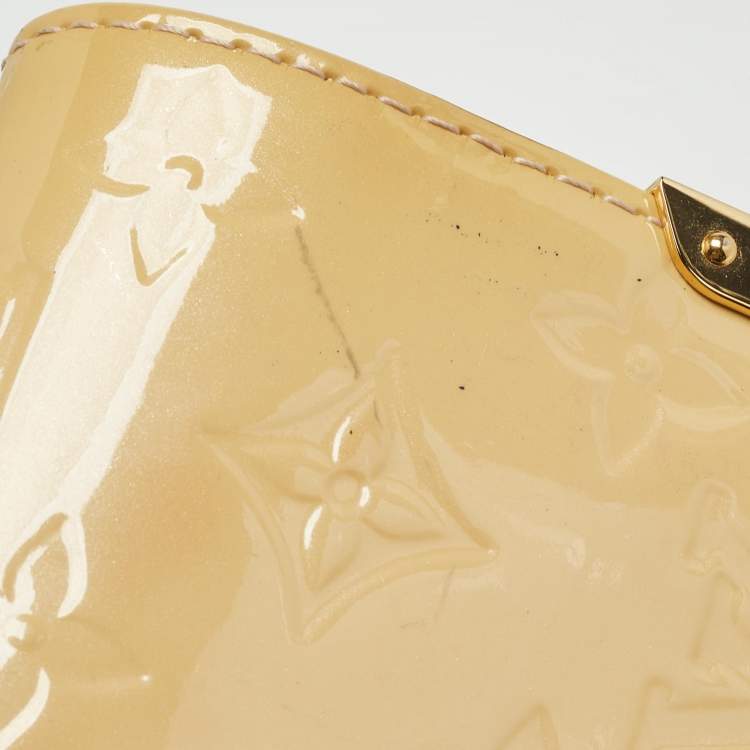 Pre Owned Louis Vuitton Rose Florentine Monogram Vernis Rossmore MM Bag