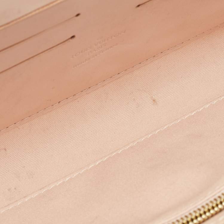 Pre Owned Louis Vuitton Rose Florentine Monogram Vernis Rossmore MM Bag