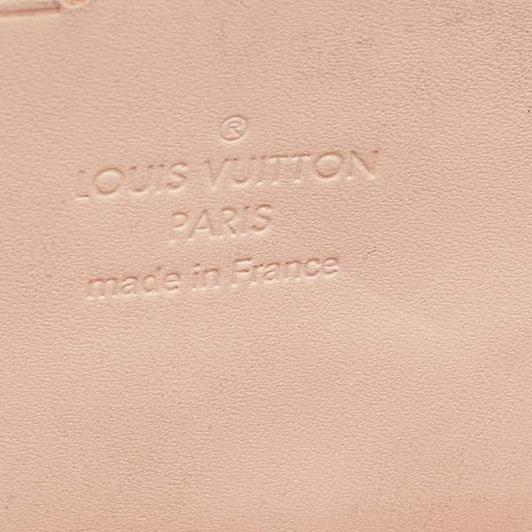 Pre Owned Louis Vuitton Rose Florentine Monogram Vernis Rossmore MM Bag