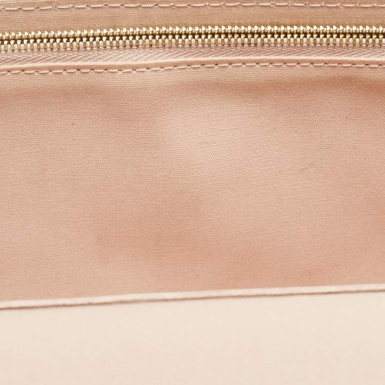 Pre Owned Louis Vuitton Rose Florentine Monogram Vernis Rossmore MM Bag