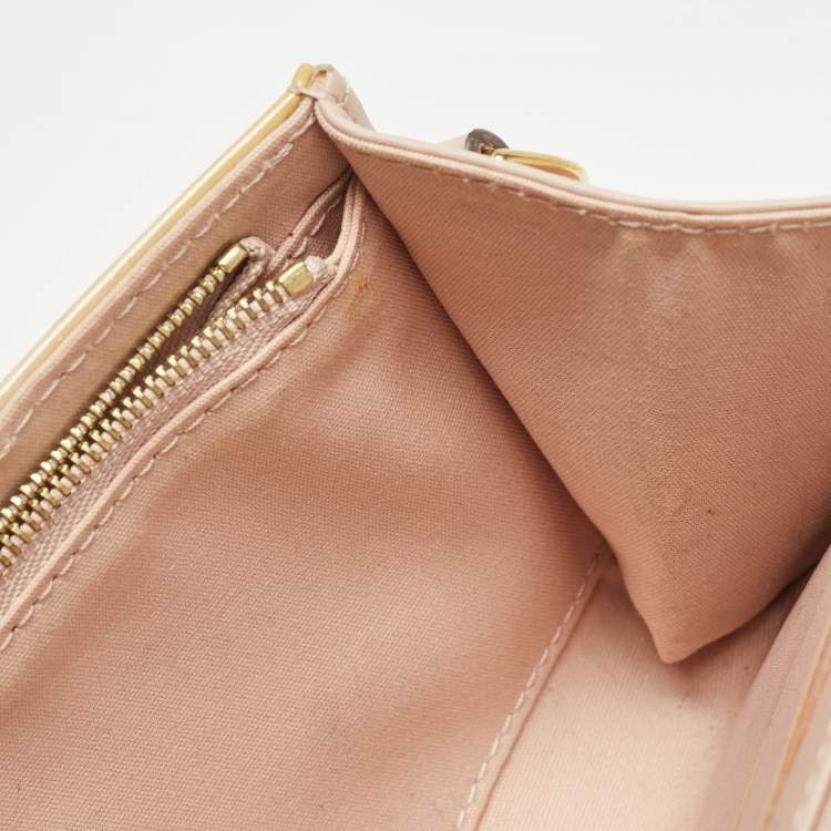 Pre Owned Louis Vuitton Rose Florentine Monogram Vernis Rossmore MM Bag