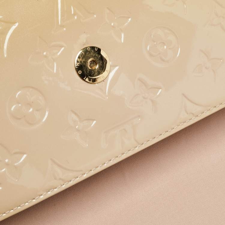 Pre Owned Louis Vuitton Rose Florentine Monogram Vernis Rossmore MM Bag