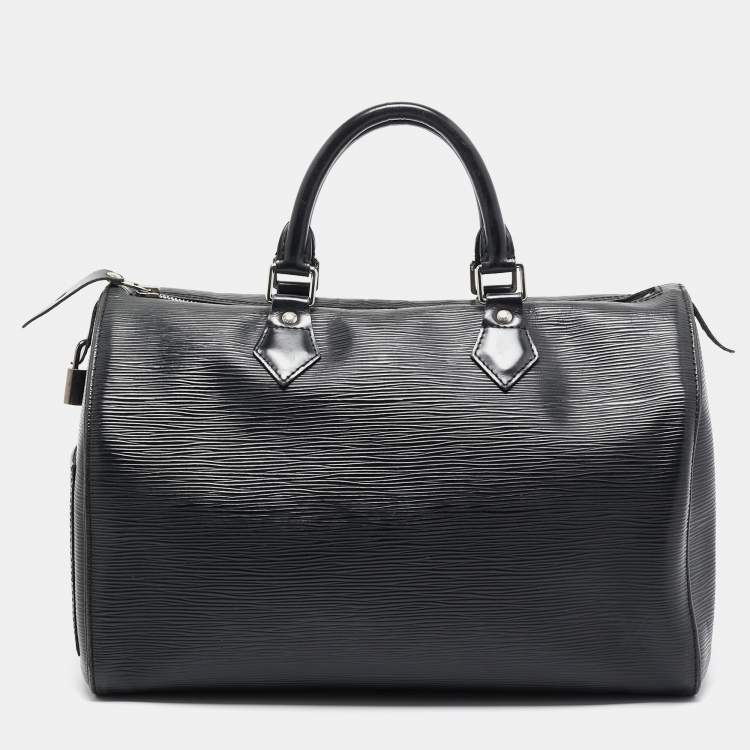 Pre Owned Louis Vuitton Black Epi Leather Speedy 30 Bag