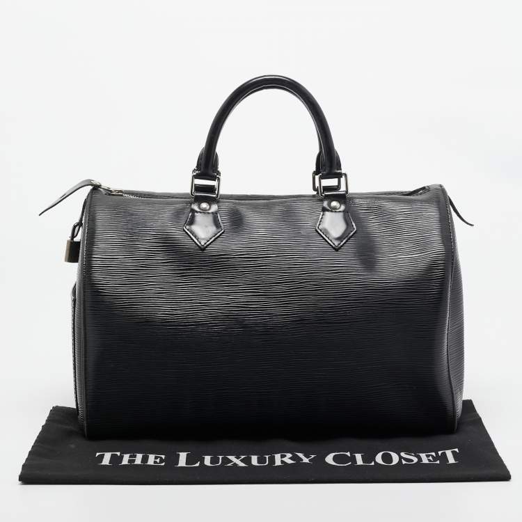 Pre Owned Louis Vuitton Black Epi Leather Speedy 30 Bag