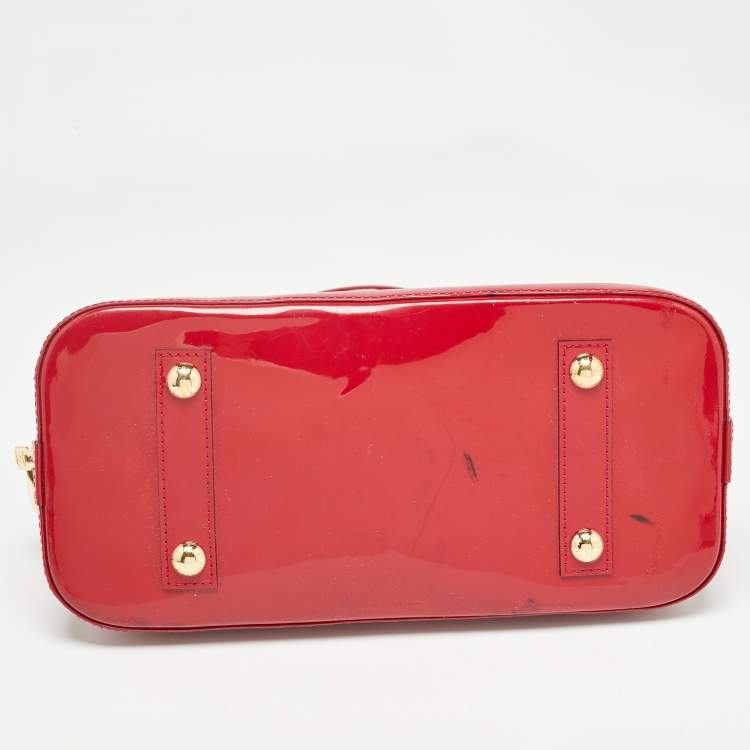 Pre Owned Louis Vuitton Indian Rose Monogram Vernis Alma PM Bag