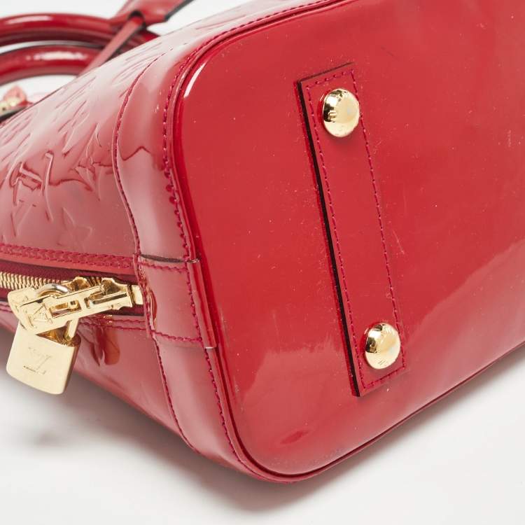 Pre Owned Louis Vuitton Indian Rose Monogram Vernis Alma PM Bag