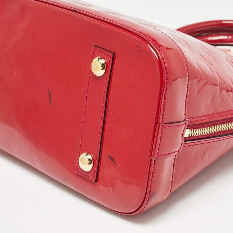 Pre Owned Louis Vuitton Indian Rose Monogram Vernis Alma PM Bag