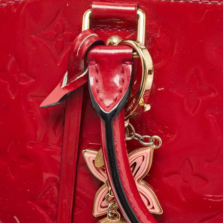 Pre Owned Louis Vuitton Indian Rose Monogram Vernis Alma PM Bag