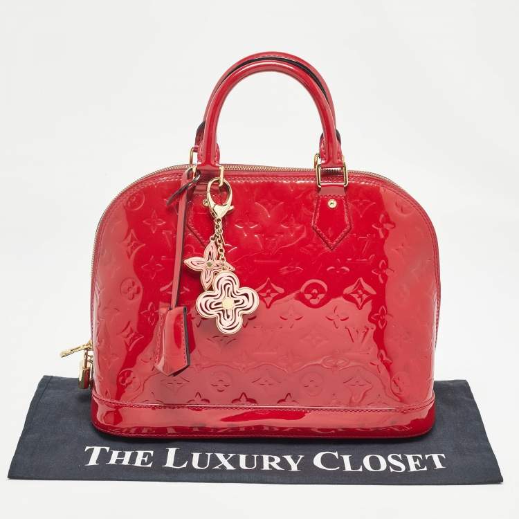 Pre Owned Louis Vuitton Indian Rose Monogram Vernis Alma PM Bag