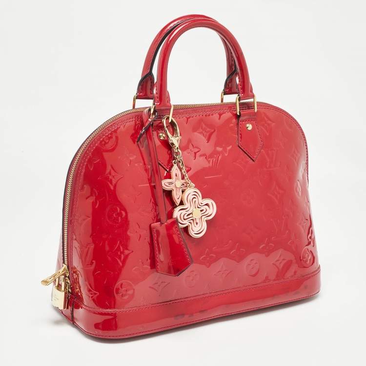 Pre Owned Louis Vuitton Indian Rose Monogram Vernis Alma PM Bag