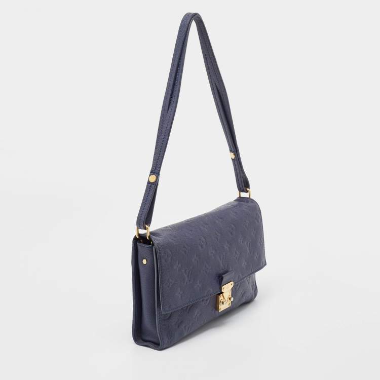 Pre Owned Louis Vuitton Blue Infini Monogram Empreinte Leather Fascinante Bag