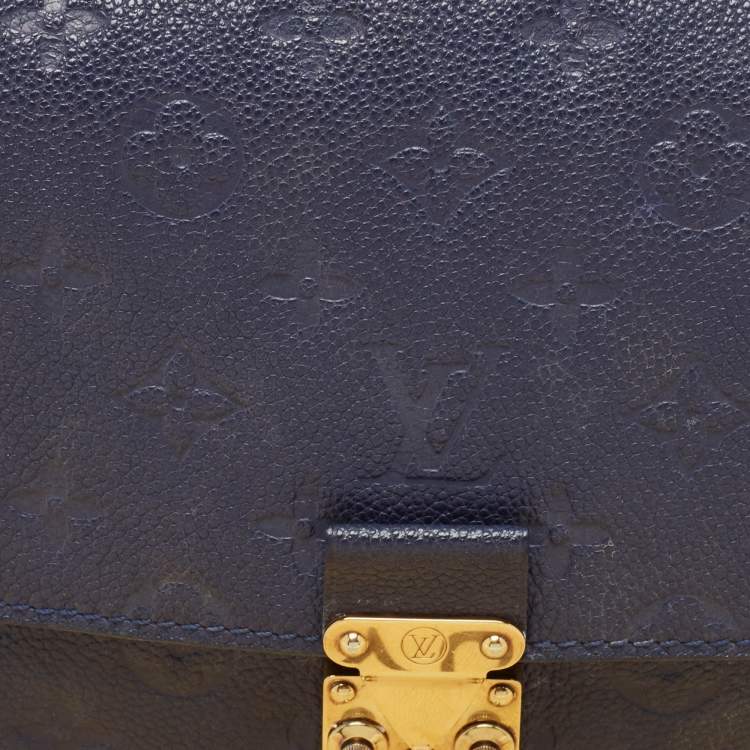 Pre Owned Louis Vuitton Blue Infini Monogram Empreinte Leather Fascinante Bag