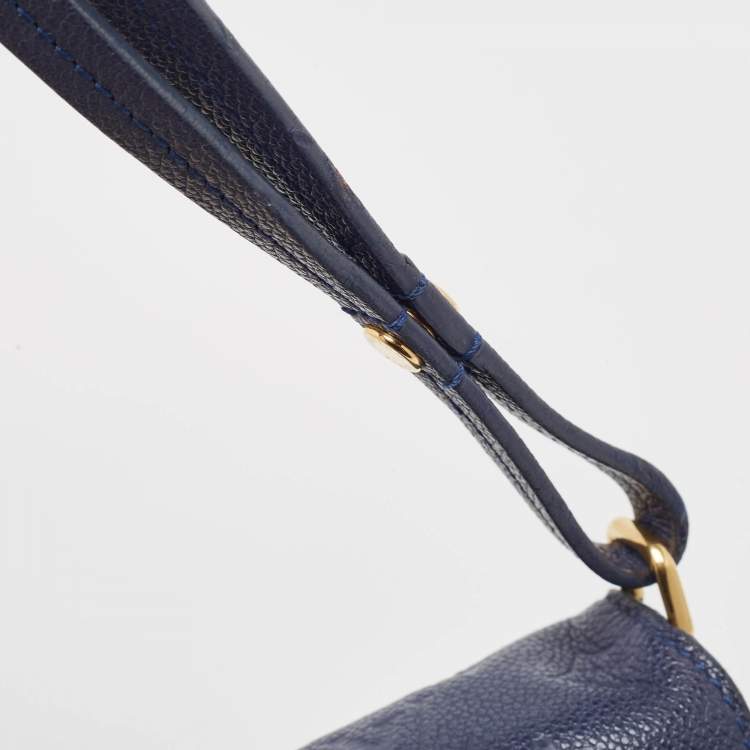 Pre Owned Louis Vuitton Blue Infini Monogram Empreinte Leather Fascinante Bag