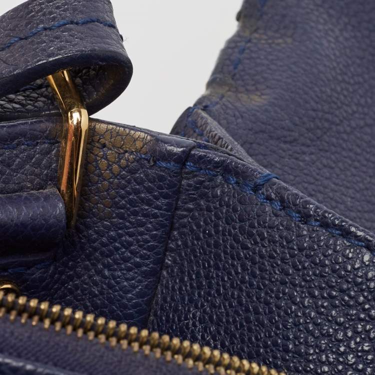 Pre Owned Louis Vuitton Blue Infini Monogram Empreinte Leather Fascinante Bag