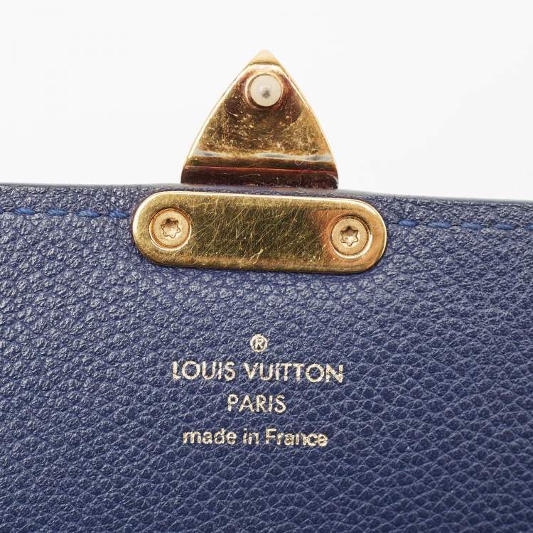 Pre Owned Louis Vuitton Blue Infini Monogram Empreinte Leather Fascinante Bag