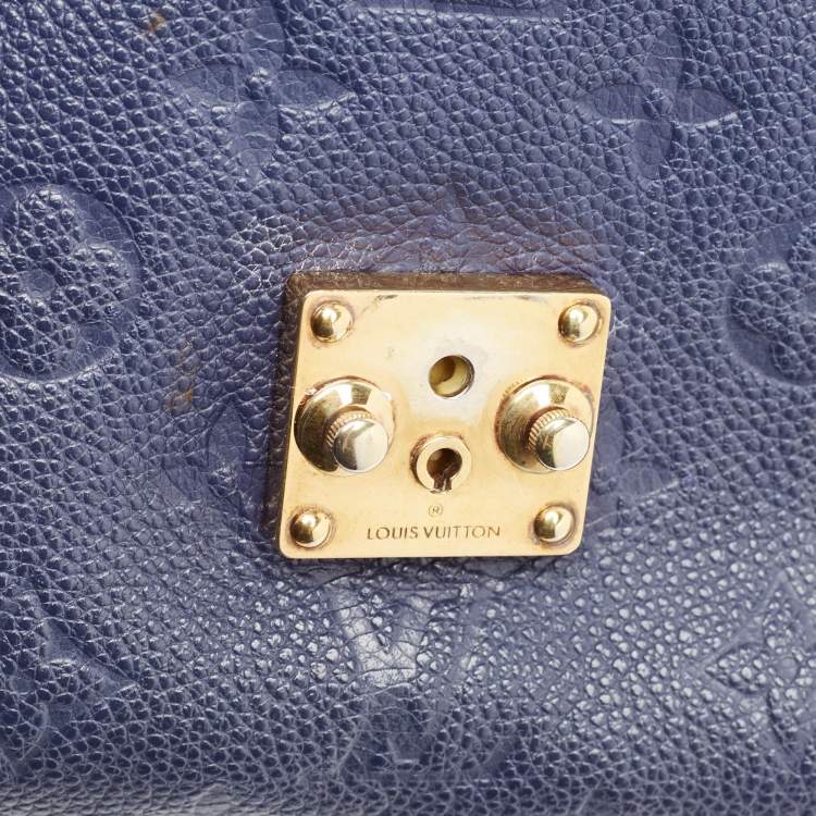 Pre Owned Louis Vuitton Blue Infini Monogram Empreinte Leather Fascinante Bag