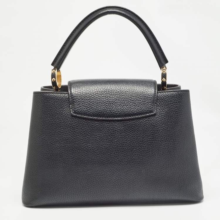 Pre Owned Louis Vuitton Black Taurillon Leather Capucines PM Bag