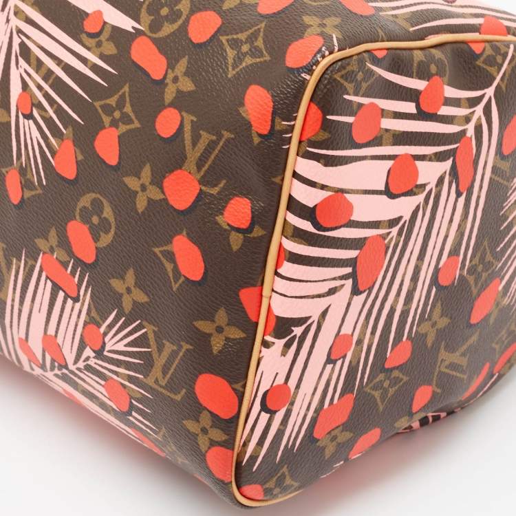 Pre Owned Louis Vuitton Monogram Canvas Limited Edition Jungle Dots Speedy 30 Bag