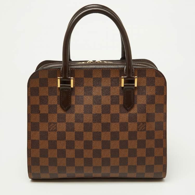 Pre Owned Louis Vuitton Damier Ebene Canvas and Leather Triana Bag