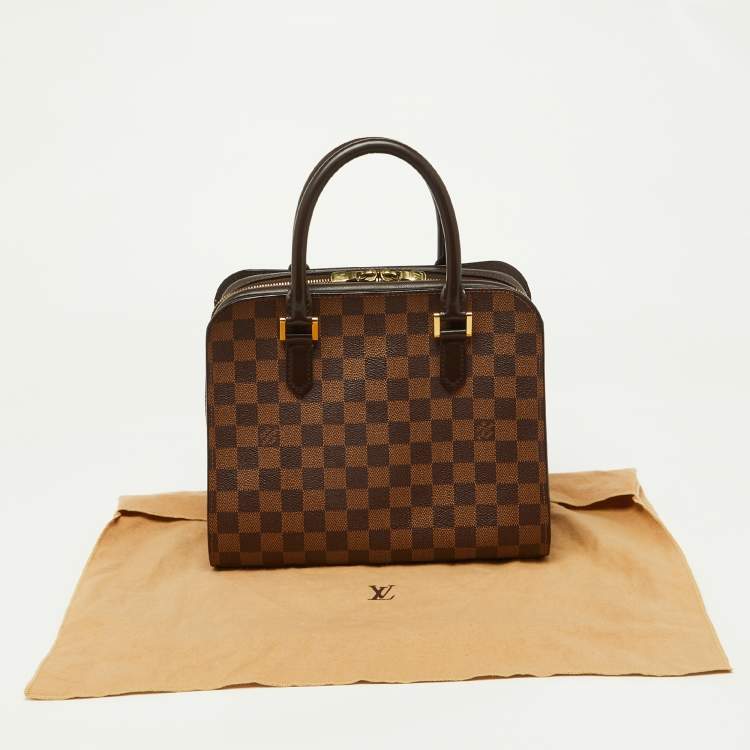 Pre Owned Louis Vuitton Damier Ebene Canvas and Leather Triana Bag