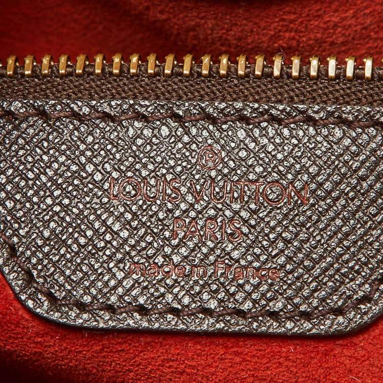 Pre Owned Louis Vuitton Damier Ebene Canvas and Leather Triana Bag