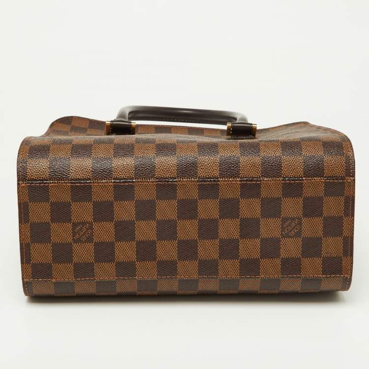 Pre Owned Louis Vuitton Damier Ebene Canvas and Leather Triana Bag