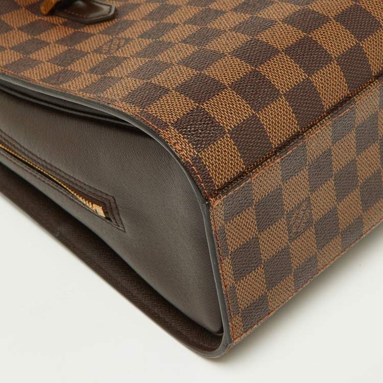 Pre Owned Louis Vuitton Damier Ebene Canvas and Leather Triana Bag
