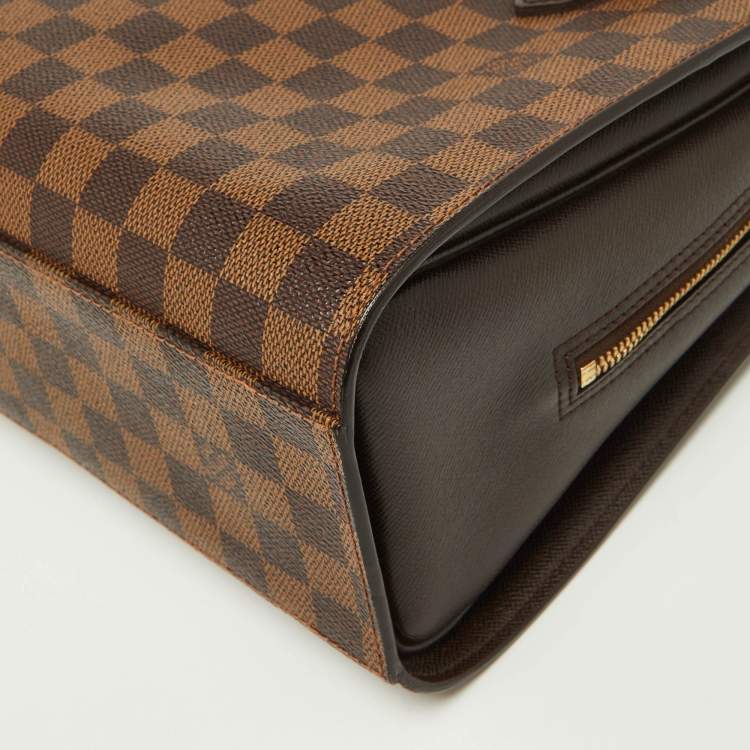 Pre Owned Louis Vuitton Damier Ebene Canvas and Leather Triana Bag
