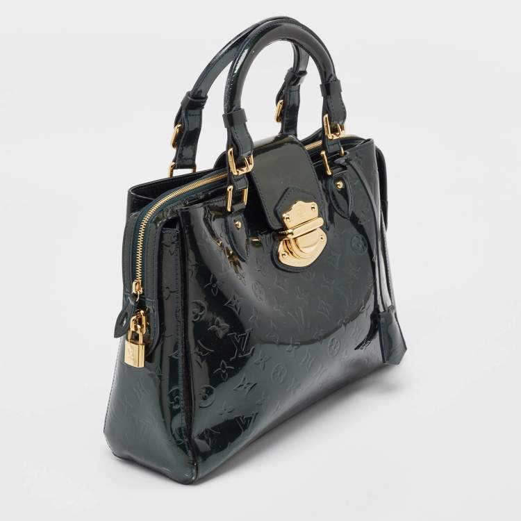 Pre Owned Louis Vuitton Bleu Nuit Monogram Vernis Melrose Avenue Bag