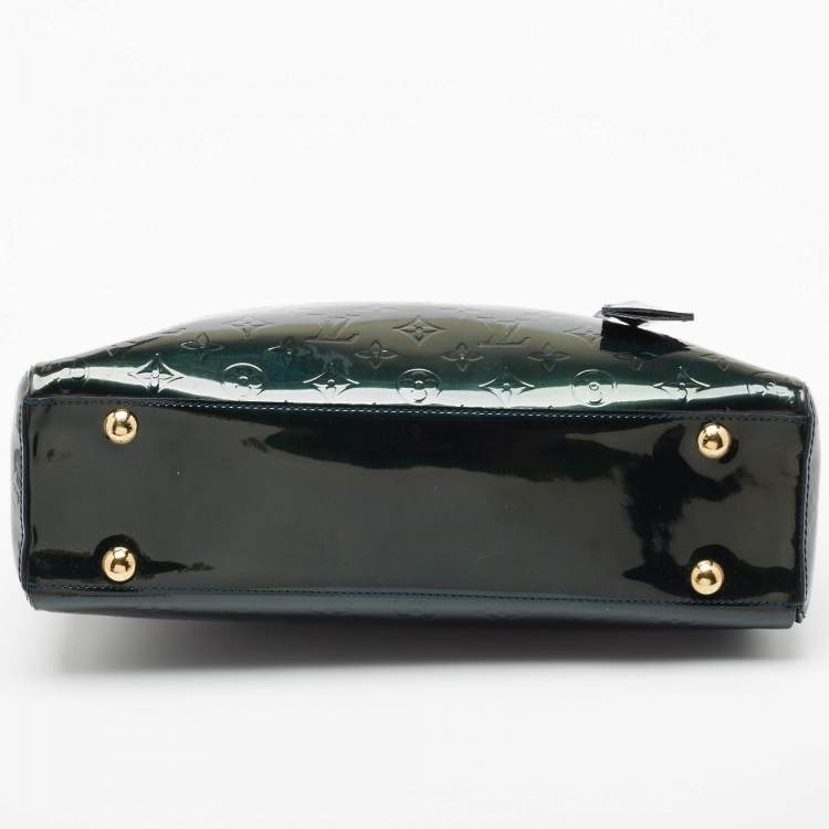 Pre Owned Louis Vuitton Bleu Nuit Monogram Vernis Melrose Avenue Bag