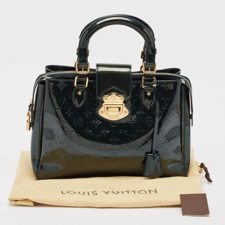 Pre Owned Louis Vuitton Bleu Nuit Monogram Vernis Melrose Avenue Bag