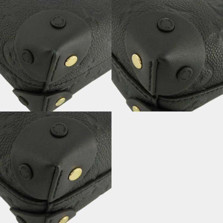 Pre Owned Louis Vuitton Black Monogram Empriente Leather Petite Malle Souple Shoulder Bag